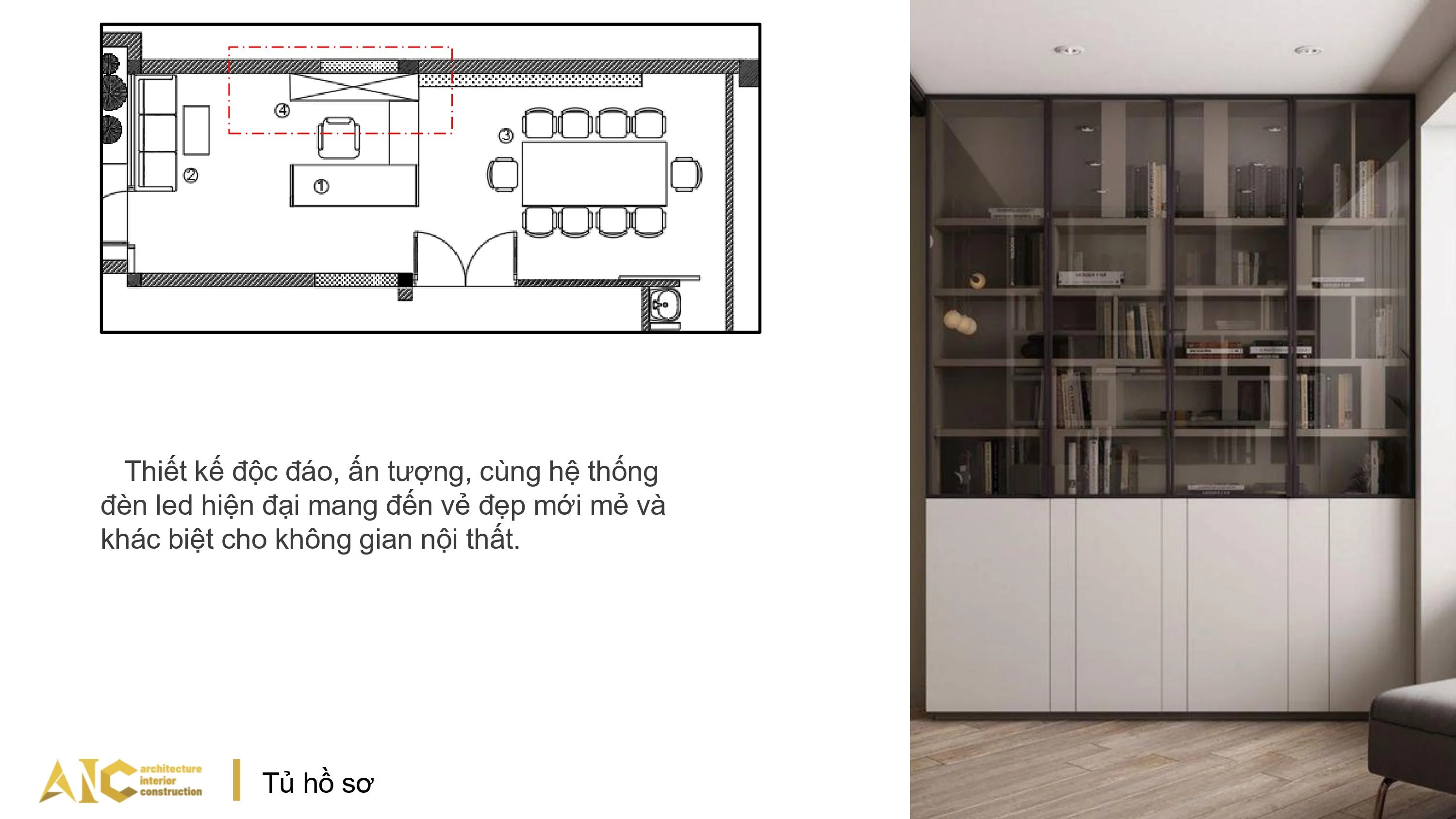 Thi công phòng giám đốc