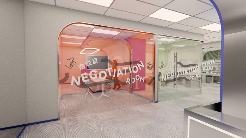 Mẫu thiết kế văn phòng hiện đại tông màu Pastel Mẫu thiết kế văn phòng hiện đại tông màu Pastel