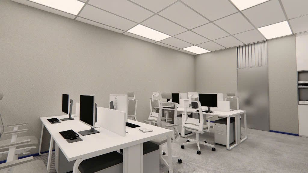 Nội thất văn phòng hiện đại tinh tế tông trắng Nội thất văn phòng hiện đại tinh tế tông trắng