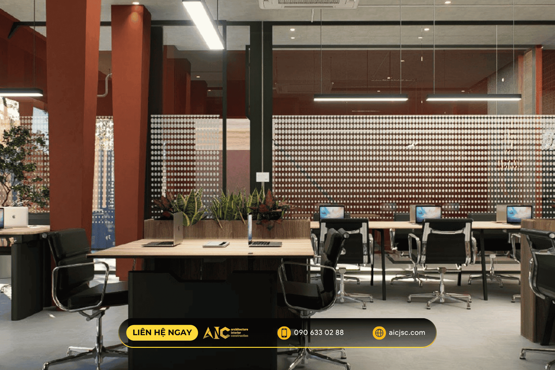 Nội thất văn phòng phong cách Zen Nhật Bản