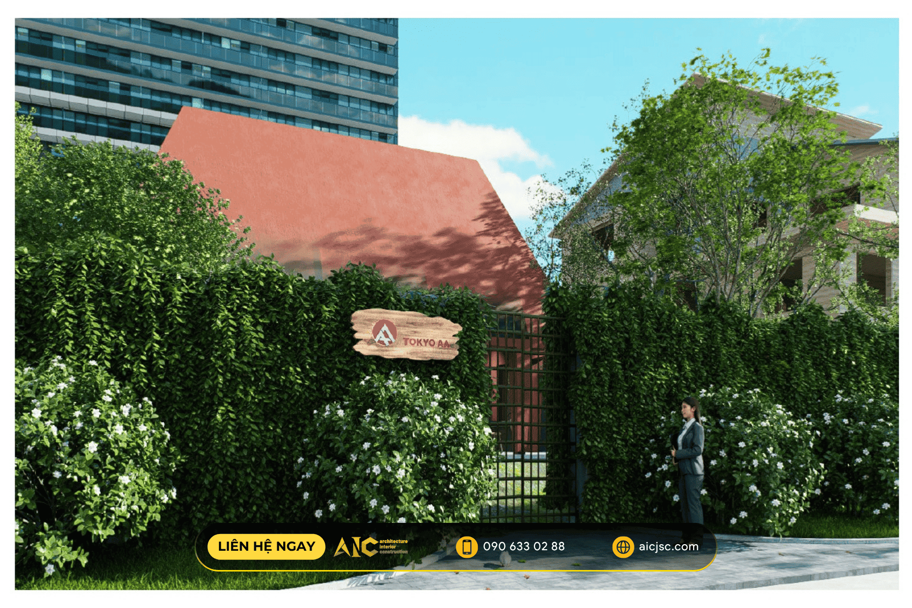 Thiết kế văn phòng phong cách Nhật Bản Tokyo AA