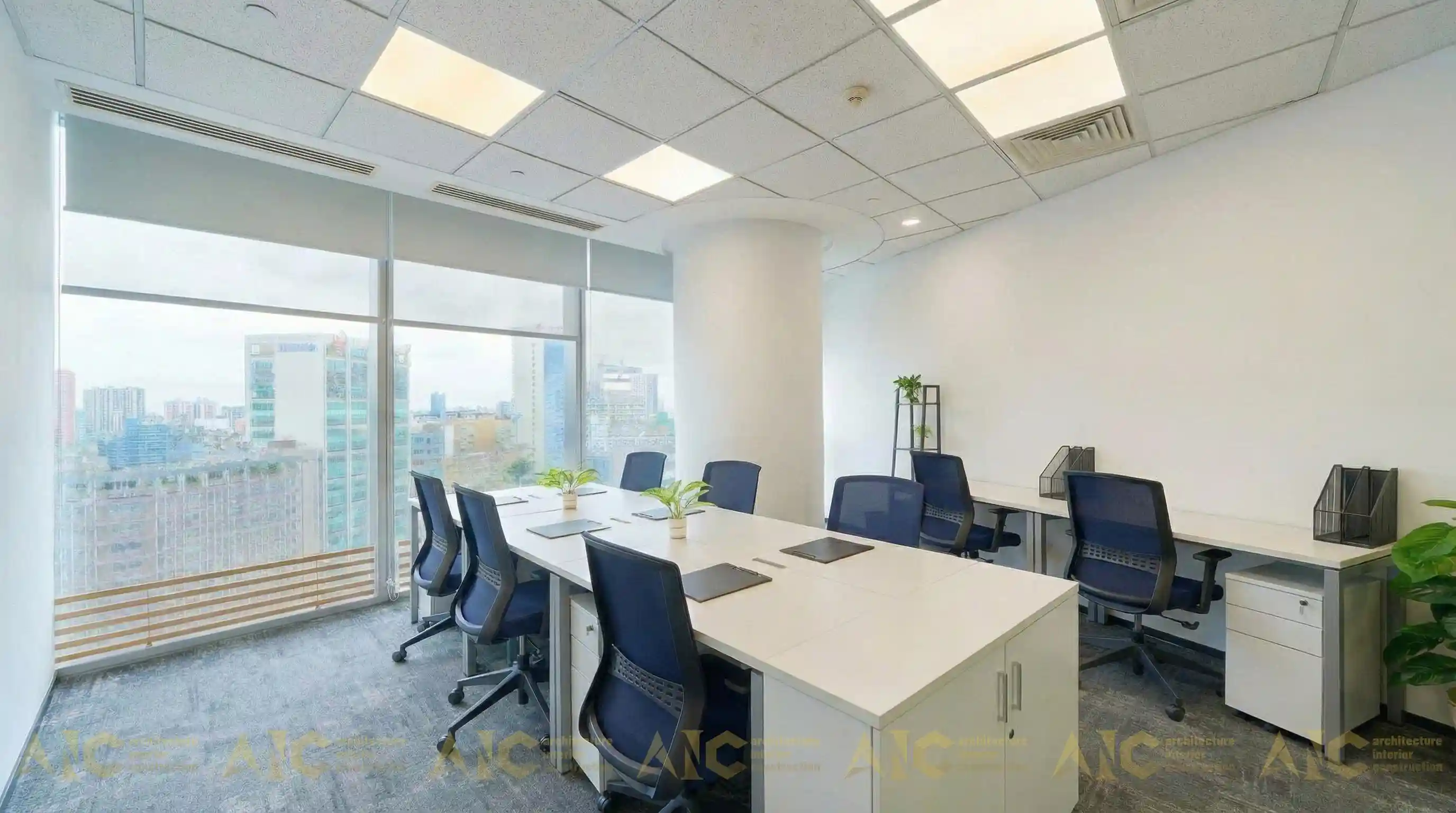 Quy hoạch mặt bằng không gian làm việc chung chuẩn công thái học Phân bổ diện tích không gian làm việc chung tại văn phòng VCBS